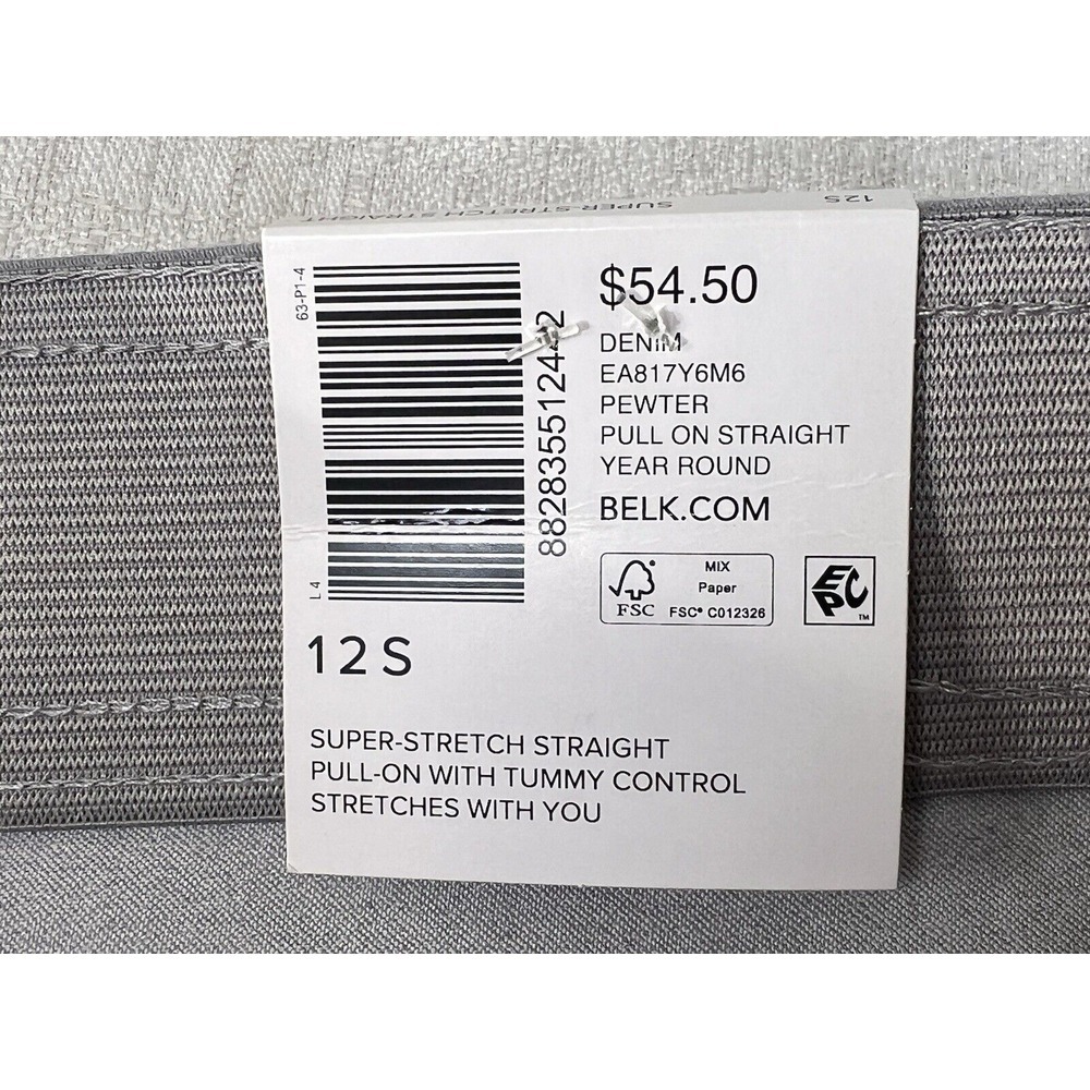 NWT Kim Rogers Tummy Control Super Stretch Straight Size 12 Short Grey - Picture 7 of 9